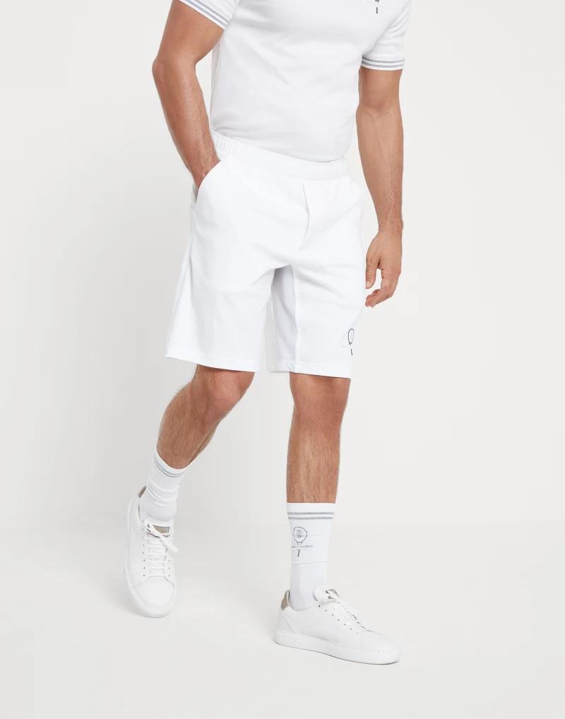 White Cotton Shorts